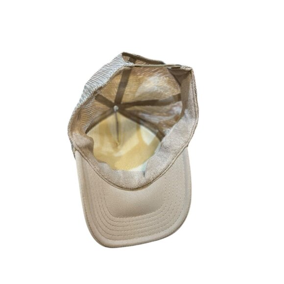 Urban Outfitters Tan VARSITY Truckers Cap One Size Snapback OTTO NWT READ - Picture 6 of 8